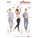 Simplicity Pattern 8424 knit leggings in two lengths and three top options from Jaycotts Sewing Supplies