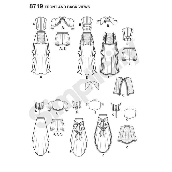 Simplicity Pattern 8719 steampunk-costumes from Jaycotts Sewing Supplies