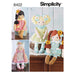Simplicity Pattern 8402 Stuffed Dolls With Clothes from Jaycotts Sewing Supplies