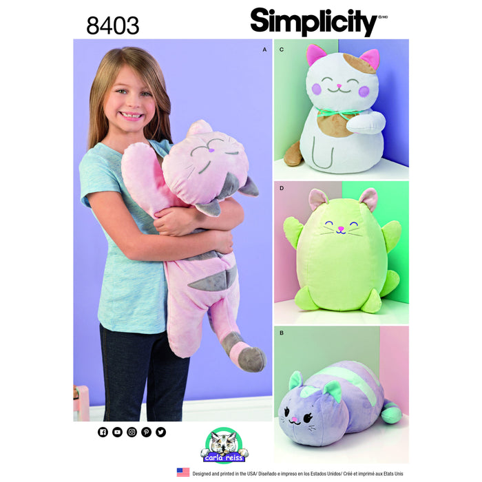 Simplicity Pattern 8403  Stuffed Kitties from Jaycotts Sewing Supplies