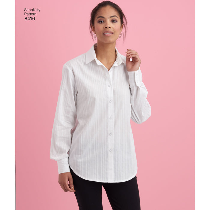 Simplicity Pattern 8416 misses shirt with back variations from Jaycotts Sewing Supplies