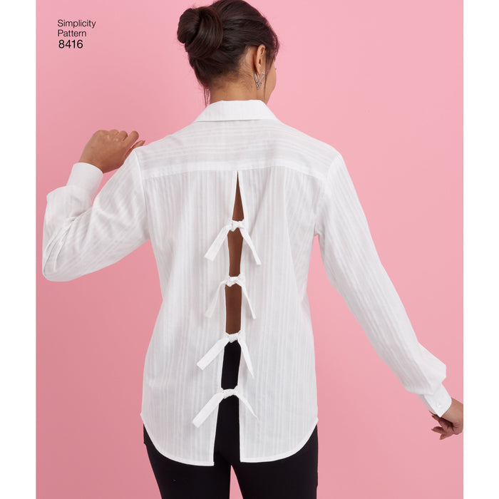 Simplicity Pattern 8416 misses shirt with back variations from Jaycotts Sewing Supplies