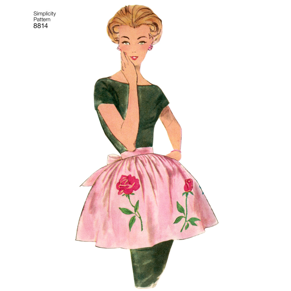 Simplicity Pattern 8814 vintage aprons from Jaycotts Sewing Supplies