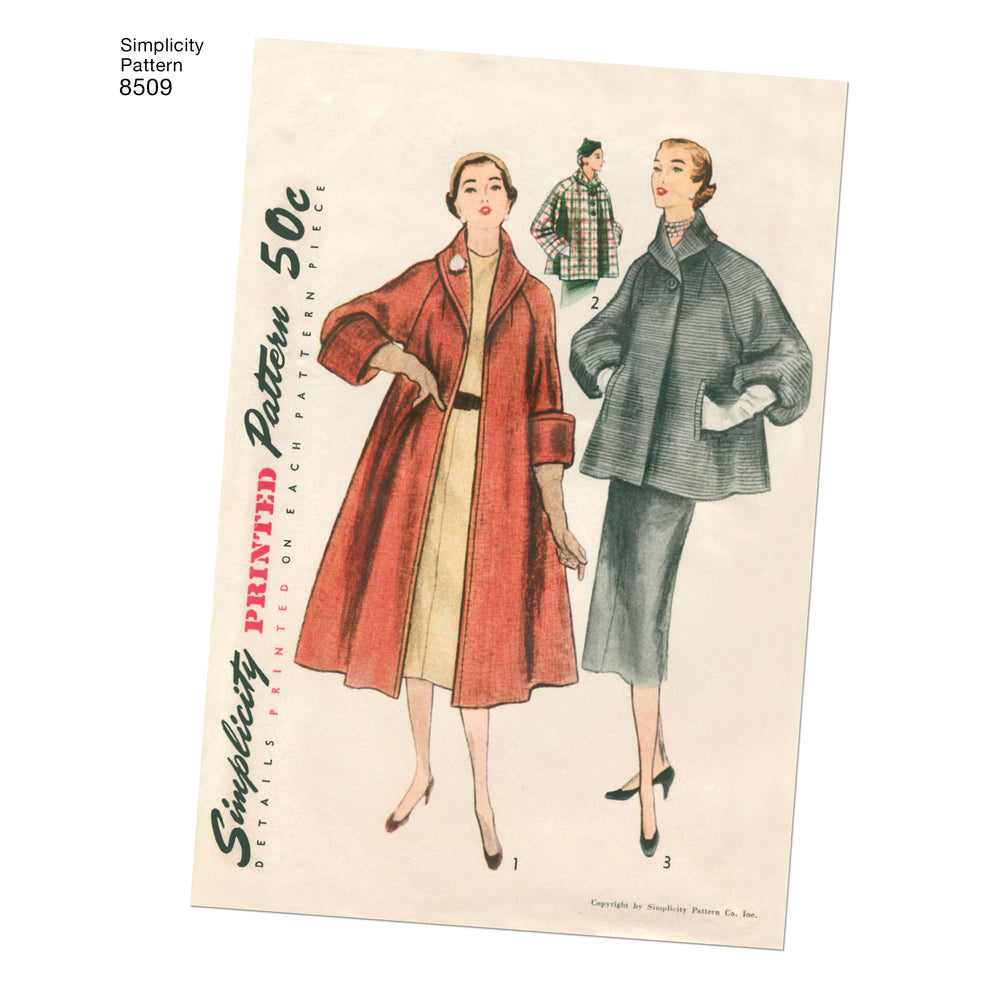 Simplicity Pattern 8509 misses vintage coat or jacket from Jaycotts Sewing Supplies