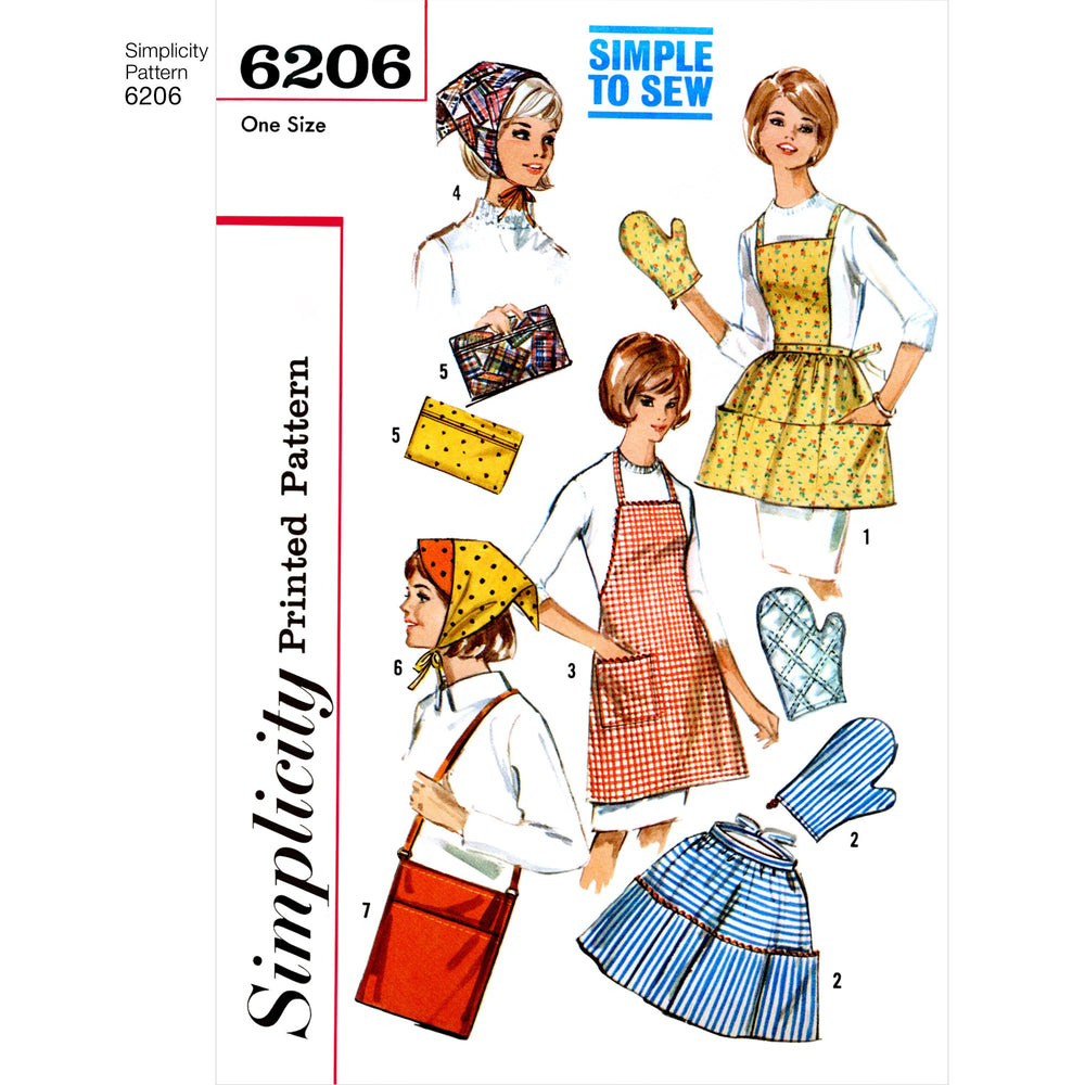 Simplicity Pattern 6206 Vintage Gift and Accessories from Jaycotts Sewing Supplies