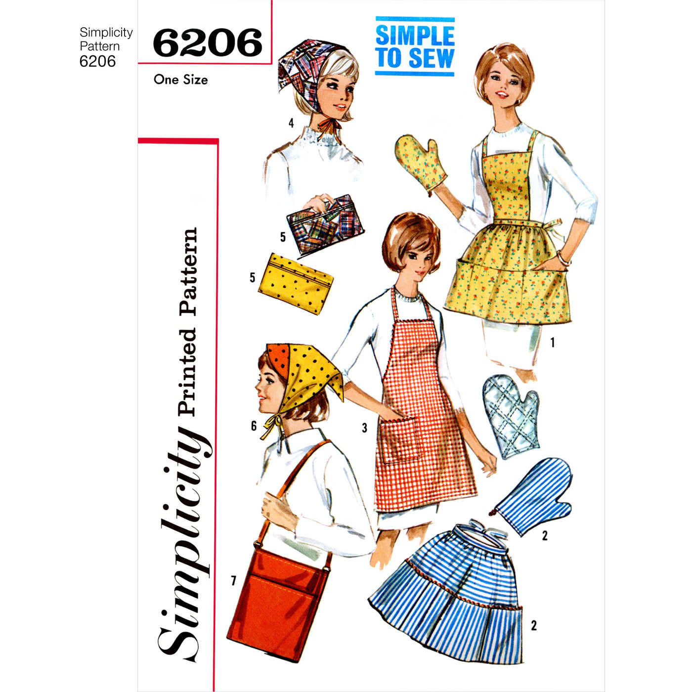 Simplicity Pattern 6206 Vintage Gift and Accessories — jaycotts.co.uk ...