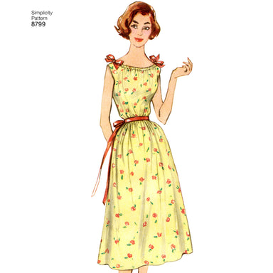 Simplicity Pattern 8799 Simple to Make 1950s gowns from Jaycotts Sewing Supplies
