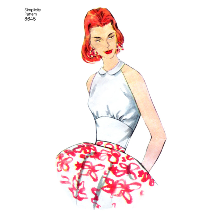 Simplicity Pattern 8645  halters and sun top from Jaycotts Sewing Supplies