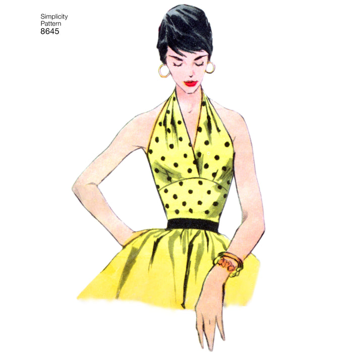 Simplicity Pattern 8645  halters and sun top from Jaycotts Sewing Supplies