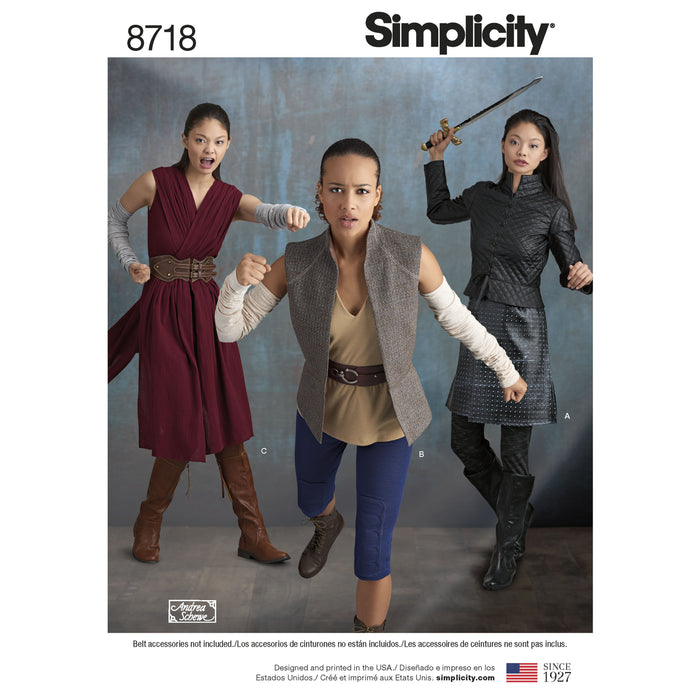 Simplicity Pattern 8718 womens-warrior-costumes from Jaycotts Sewing Supplies