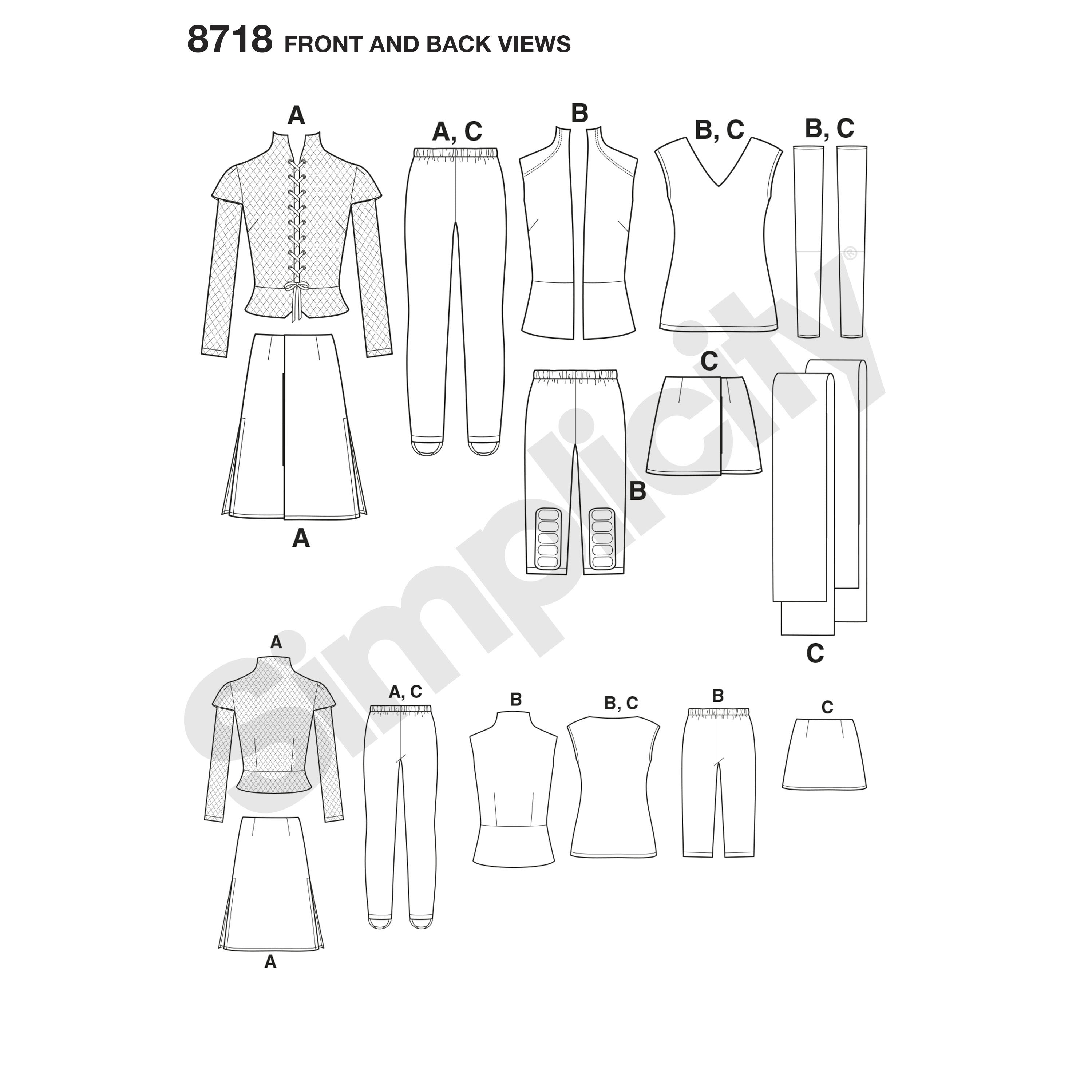 Simplicity Pattern 8718 womens-warrior-costumes from Jaycotts Sewing Supplies