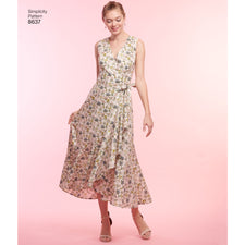 Simplicity Pattern 8637 wrap dresses. — jaycotts.co.uk - Sewing Supplies