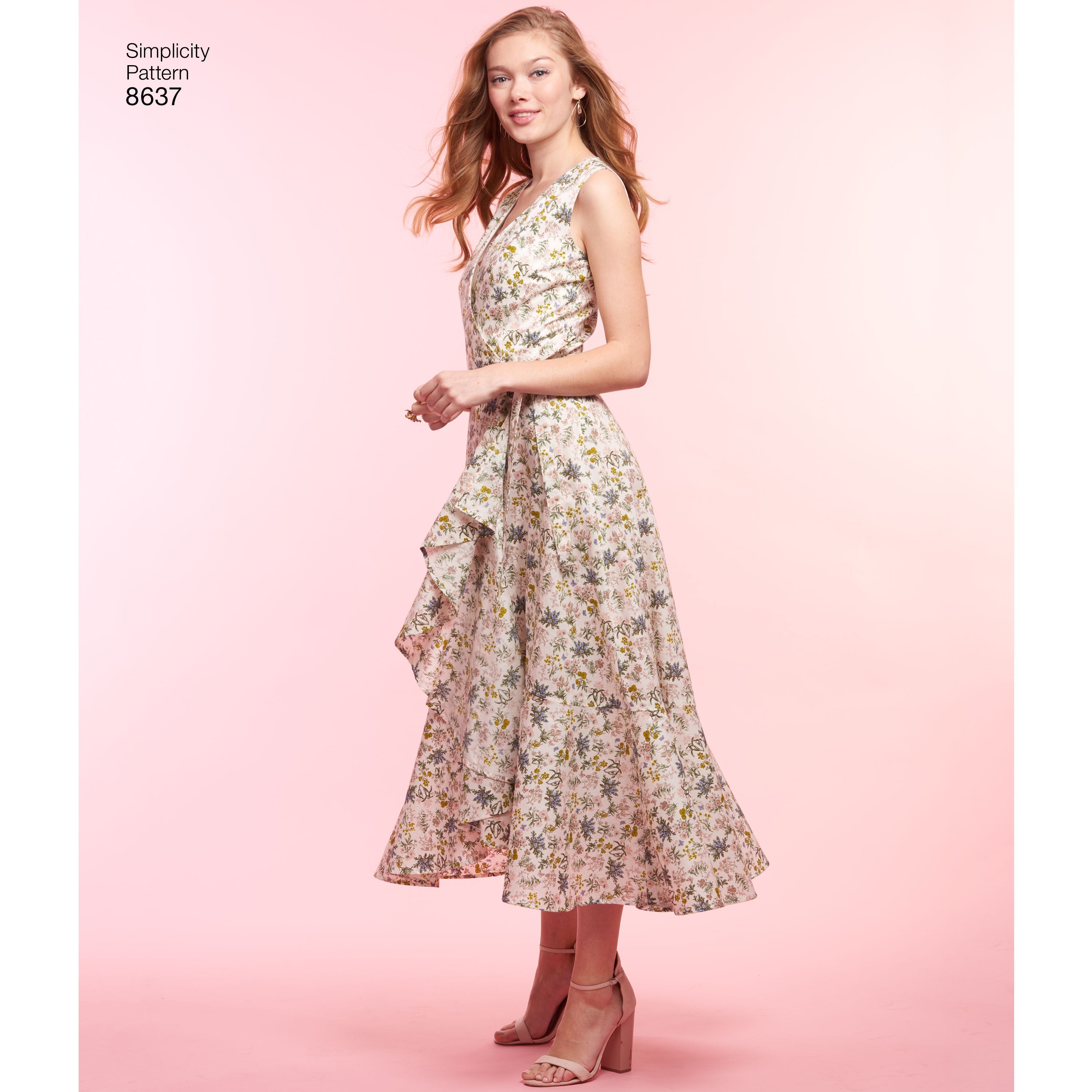 Simplicity Pattern 8637 wrap dresses. from Jaycotts Sewing Supplies