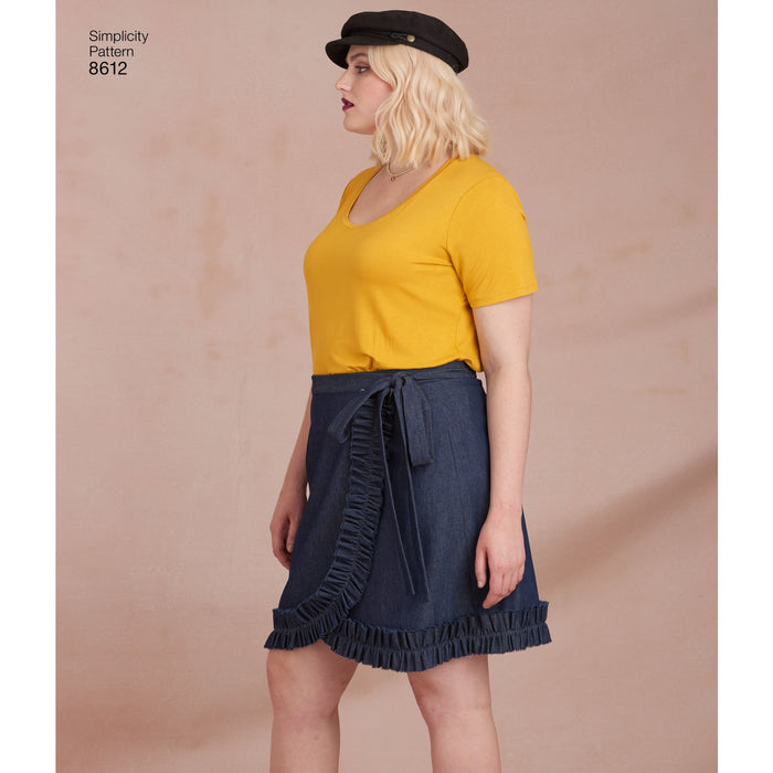 Simplicity Pattern 8612 Easy to sew wrap skirts from Jaycotts Sewing Supplies