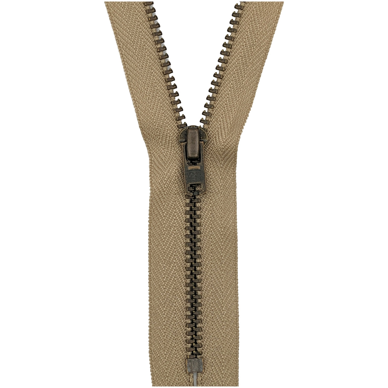Trouser Zip: Antique Brass | Beige 573 from Jaycotts Sewing Supplies