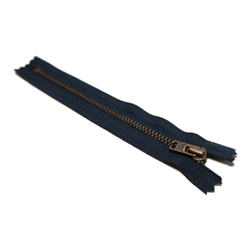 Trouser Zip: Antique Brass | Navy 560 from Jaycotts Sewing Supplies