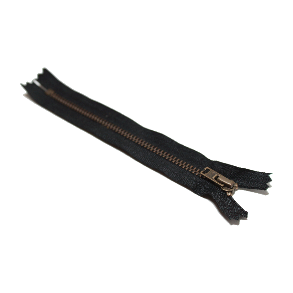 Trouser Zip: Antique Brass | Black from Jaycotts Sewing Supplies