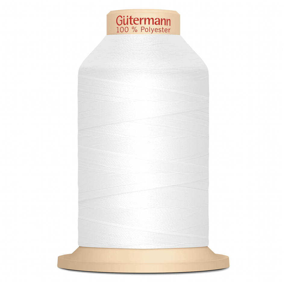 White Gutermann Overlock Thread, TERA 180, 2000m from Jaycotts Sewing Supplies