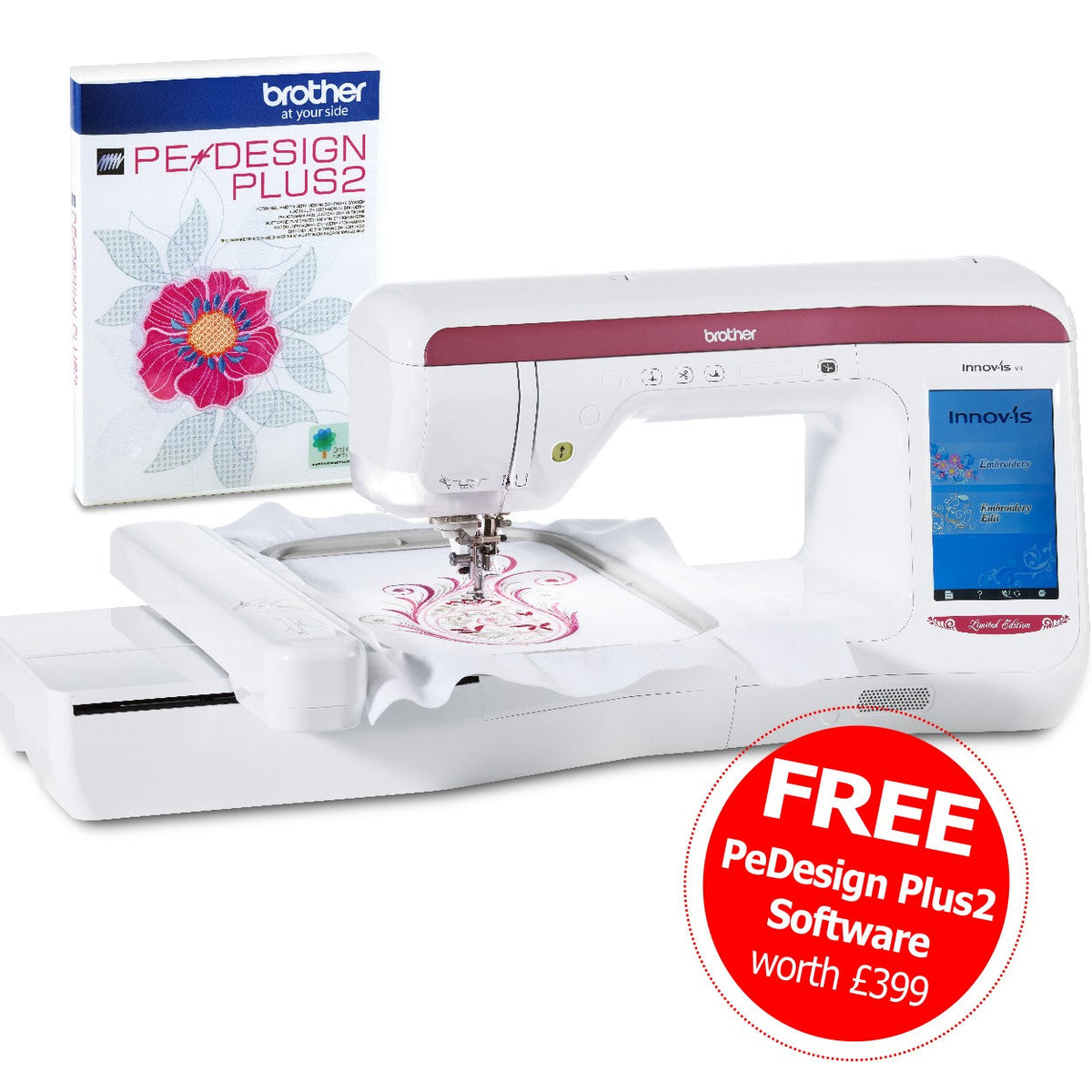 Brother Innovis V3 LE with PED Plus software — jaycotts.co.uk Sewing