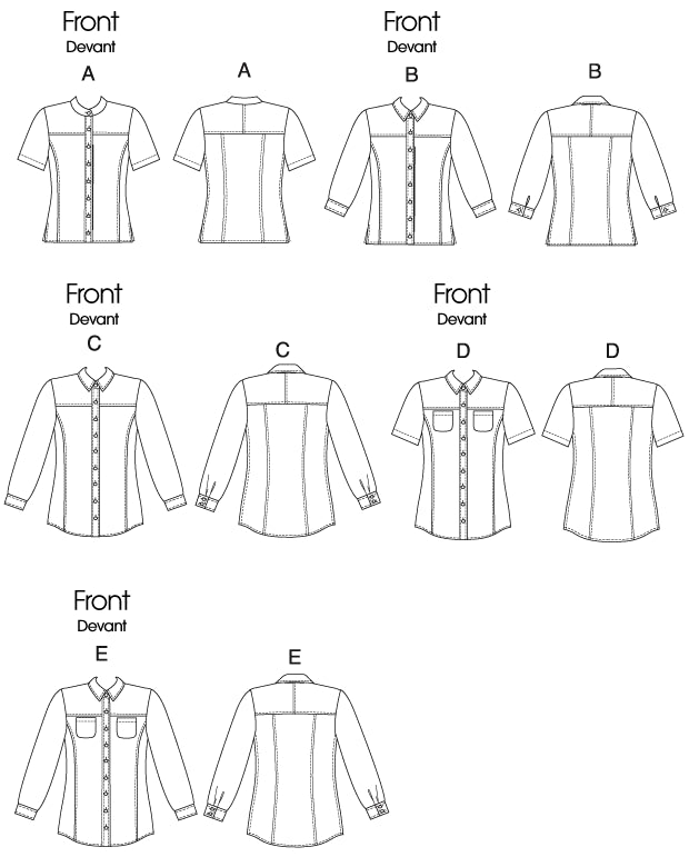 Vogue Pattern 8689  Misses' Shirt | Easy from Jaycotts Sewing Supplies