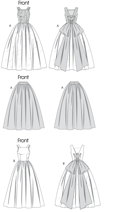 Vogue Pattern 8729  Wedding Dress and Underskirt from Jaycotts Sewing Supplies