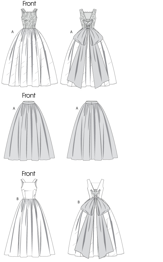 Vogue Pattern 8729  Wedding Dress and Underskirt from Jaycotts Sewing Supplies