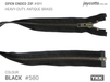 YKK Open End Zip - Heavy Duty, Antique Brass |  580 Black from Jaycotts Sewing Supplies