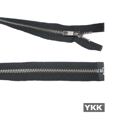 YKK Open End Zip Silver Teeth | BLACK from Jaycotts Sewing Supplies