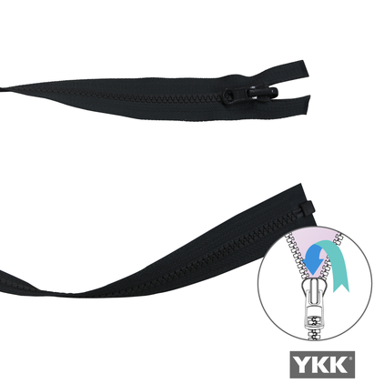 YKK Open End Zip - Medium Plastic tooth colour 580 Black
